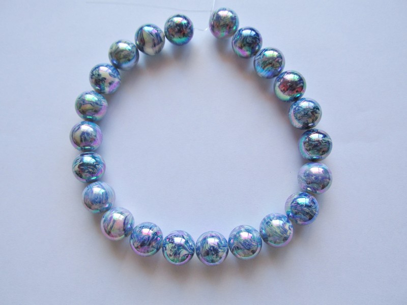 (image for) Blue Acrylic Pearlized Rounds #1366